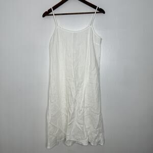Amazhiyu Dress Cottage Medium White Spaghetti Prairie Slip Cami Sundress Summer